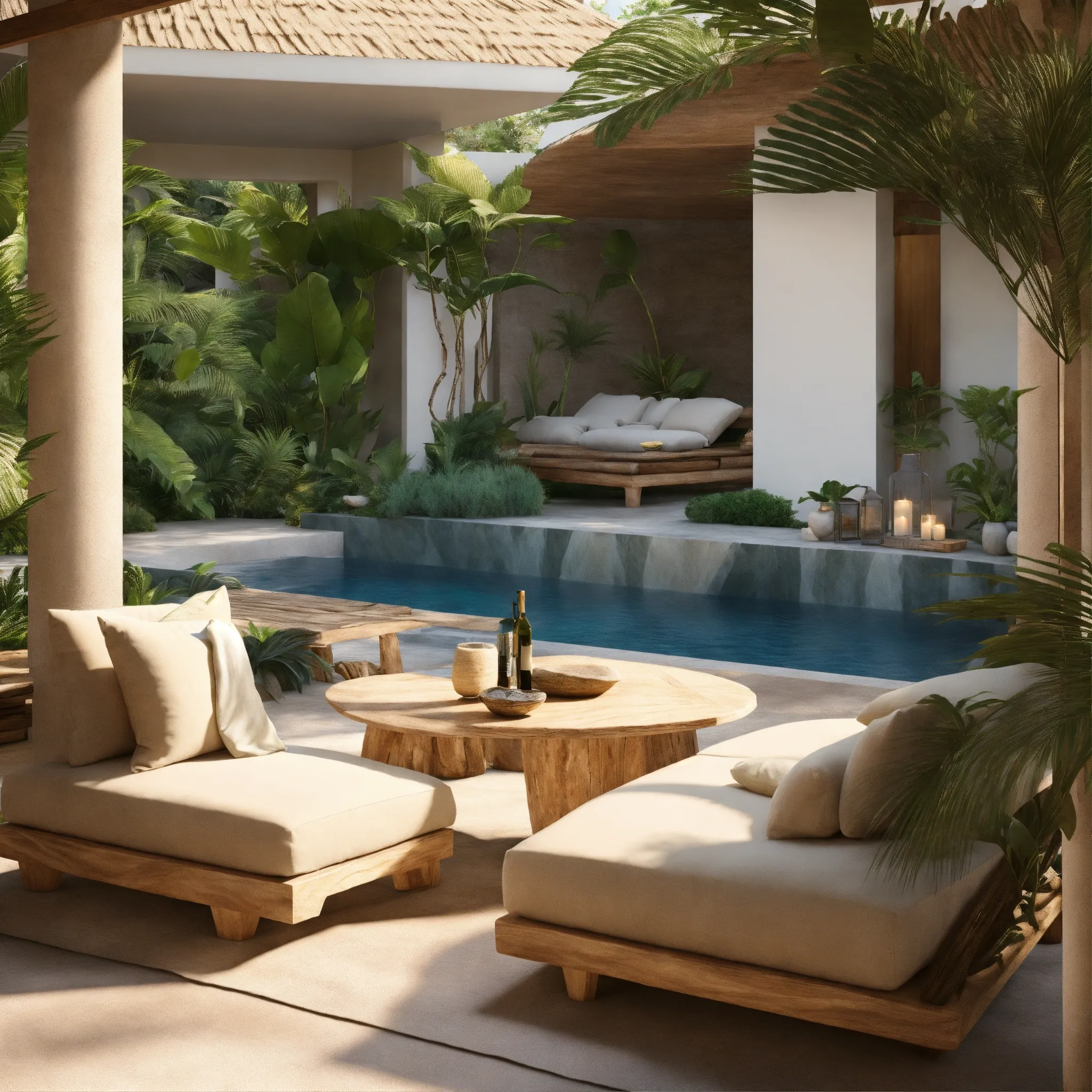 Thuiswerkplek naast grote planten en natuurlijk licht