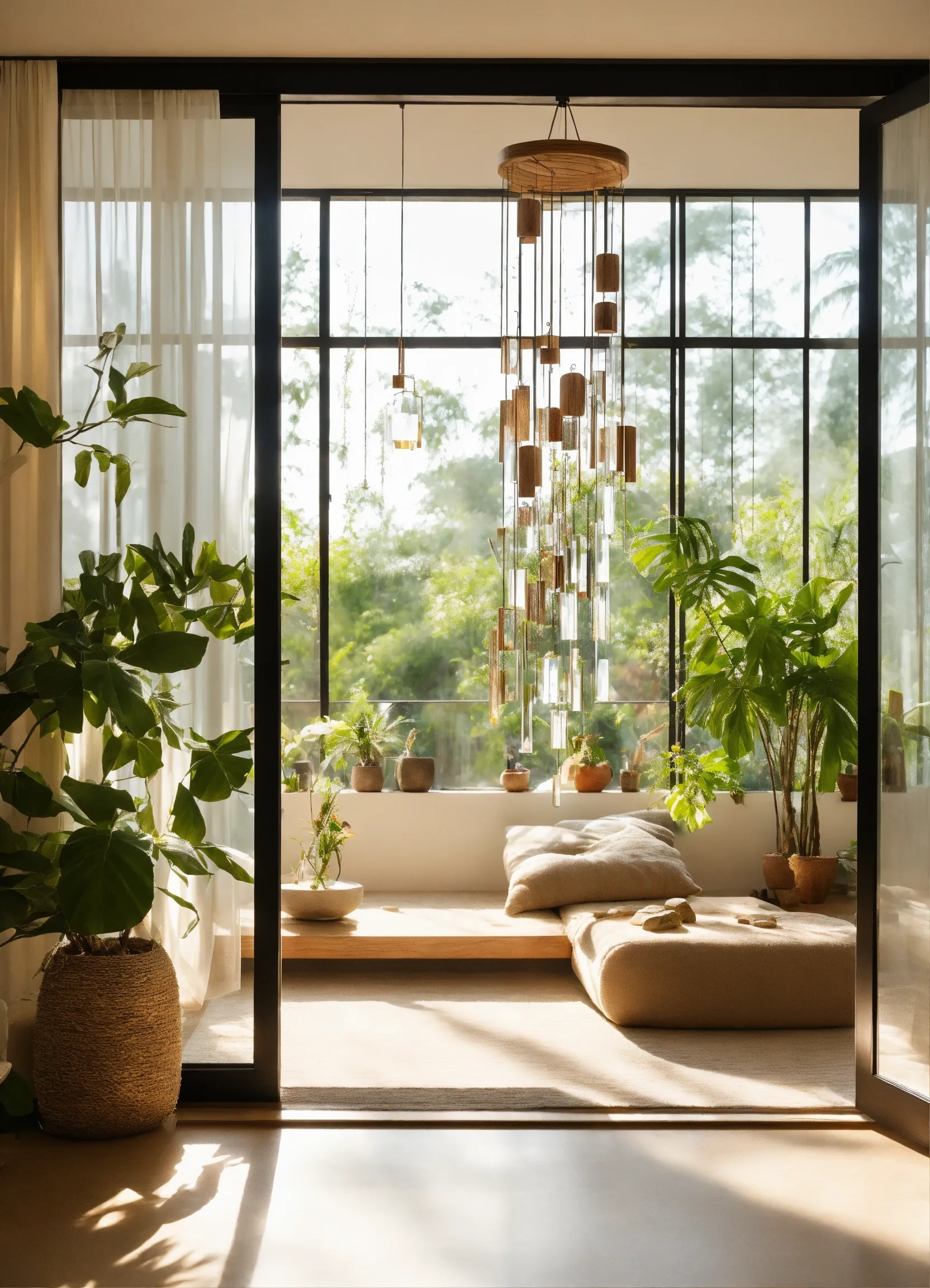 Linnen textiel in natuurlijke tinten